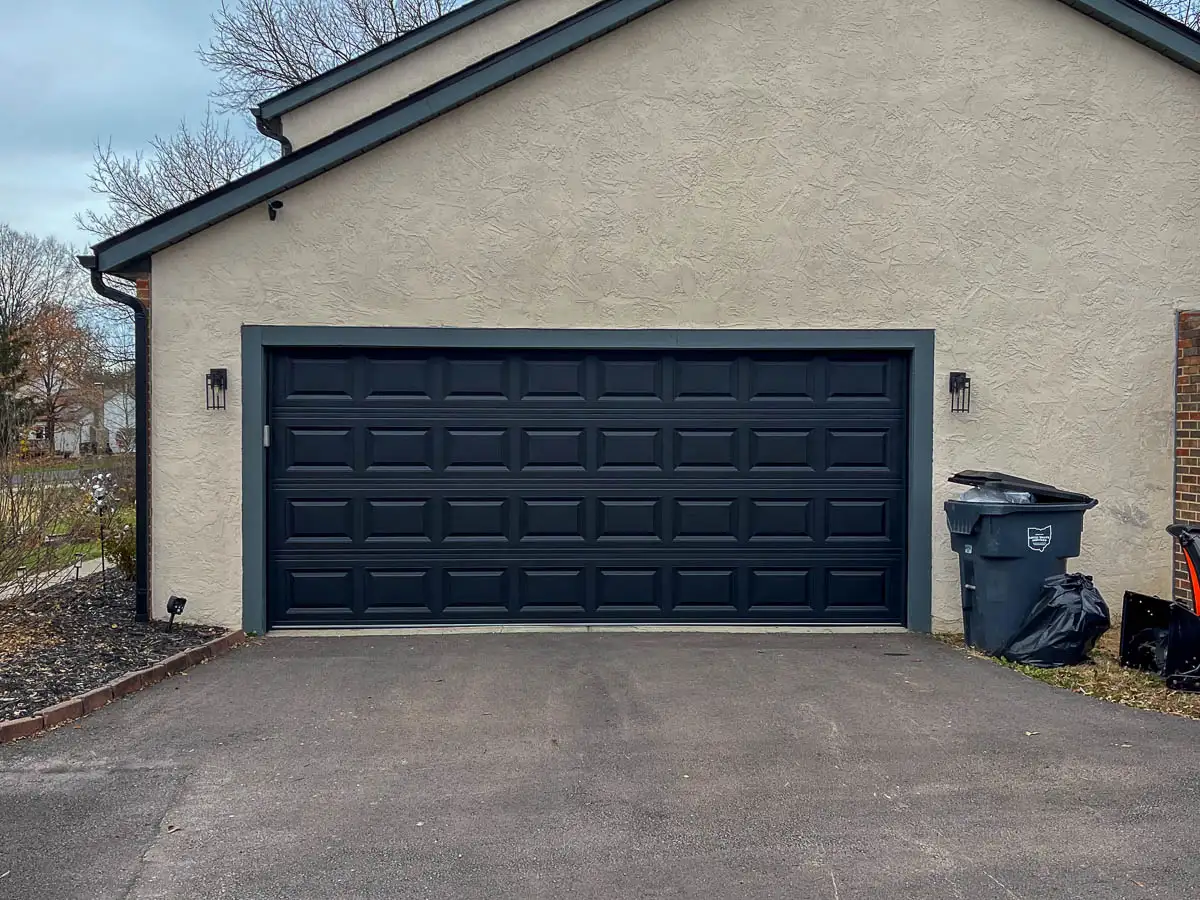 A1 garage door before and after after